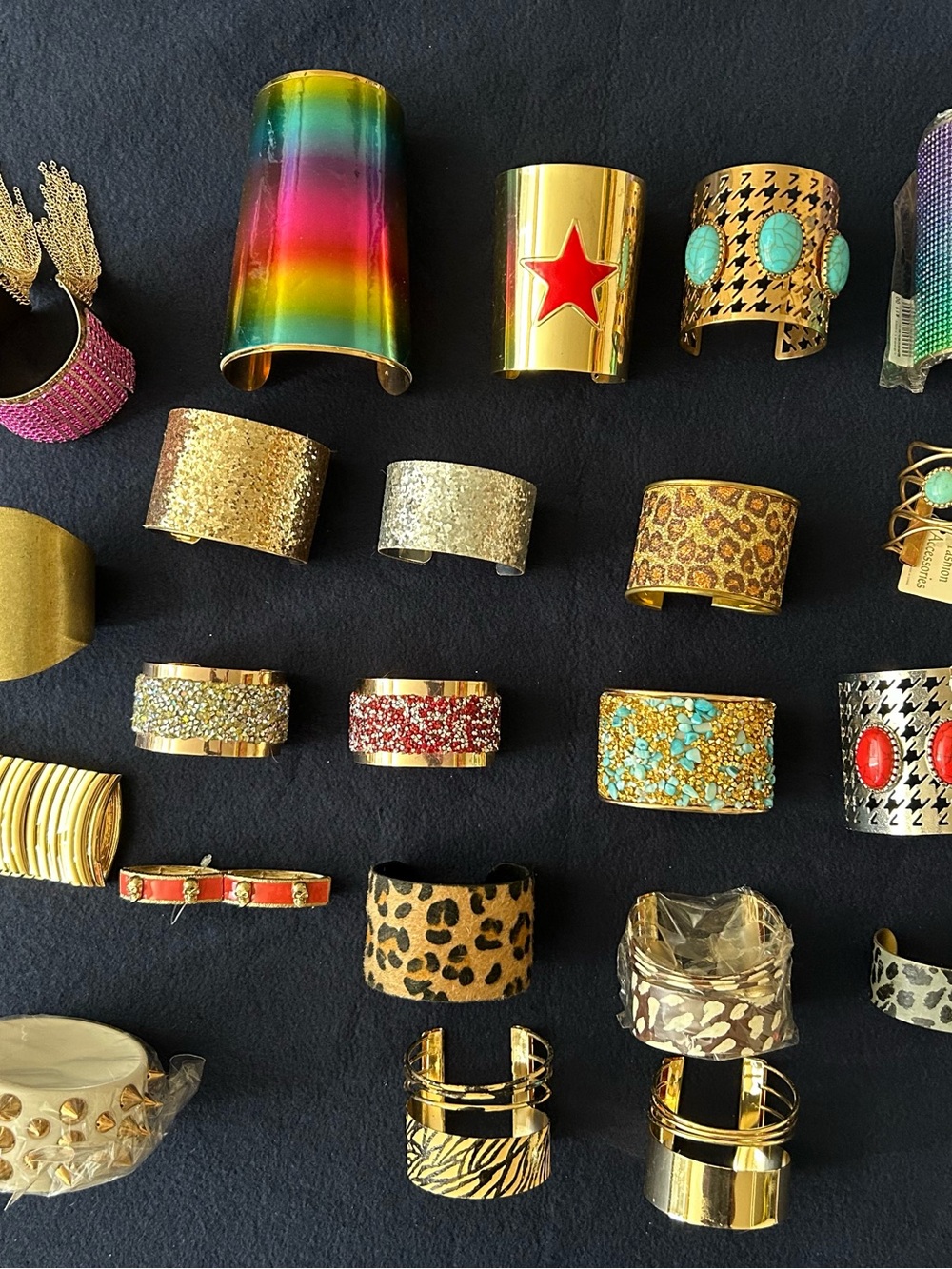 21 Mixed Lot of Fashion Cuff Bracelets
